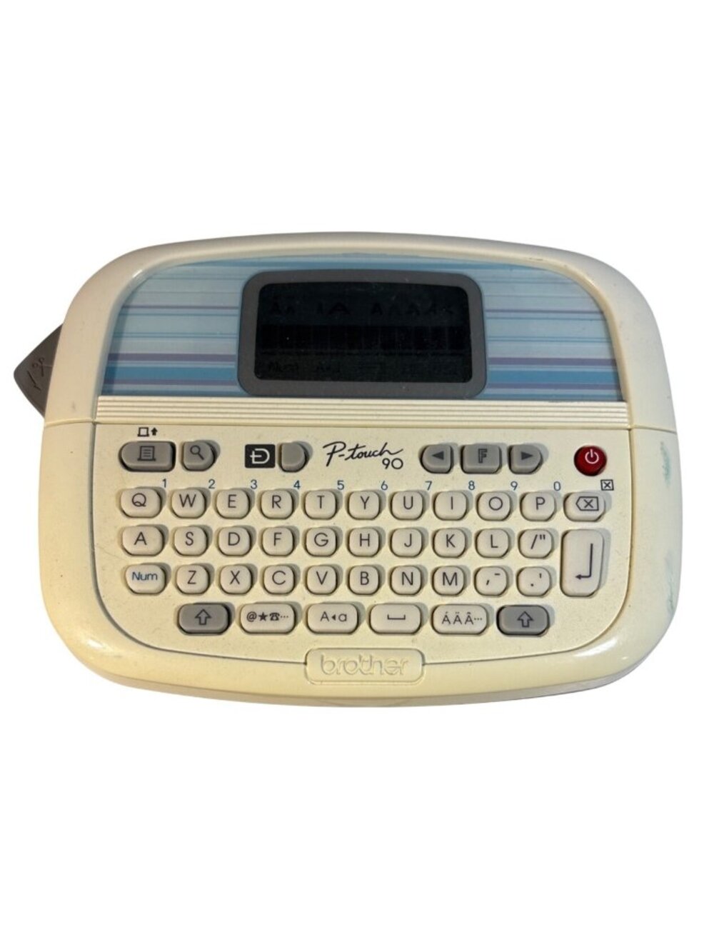 Brother P-Touch 90 Label Maker With QWERTY Keyboard & LCD Display Gray/White